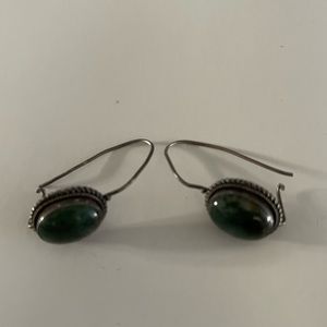 Green Topaz/Sterling Earrings